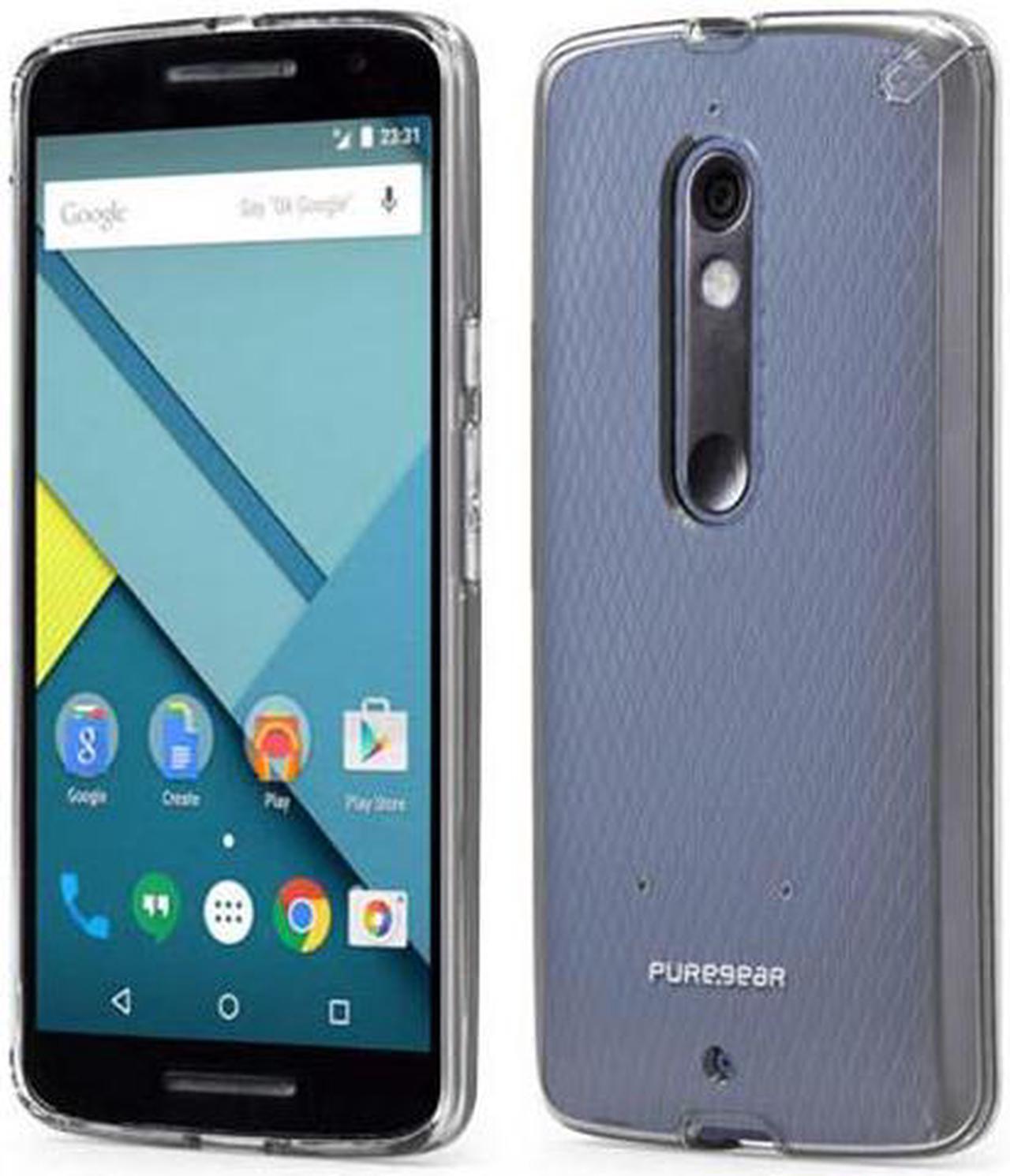 Main image of PUREGEAR SLIM SHELL CLEAR CASE HARD COVER FOR MOTOROLA DROID MAXX 2 XT1565