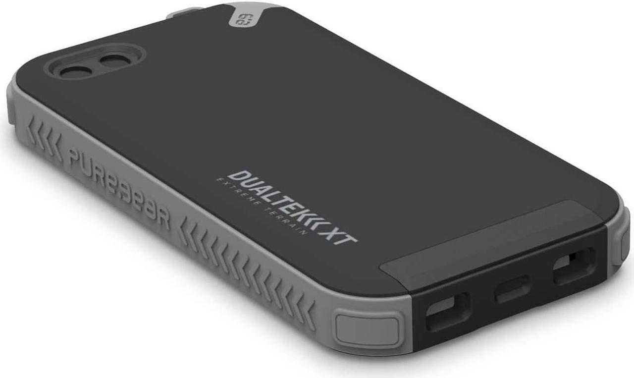 Alt view image 8 of 10 - PUREGEAR BLACK/GRAY DUALTEK-XT CASE BUILT-IN SCREEN PROTECTOR FOR iPHONE 5 5s