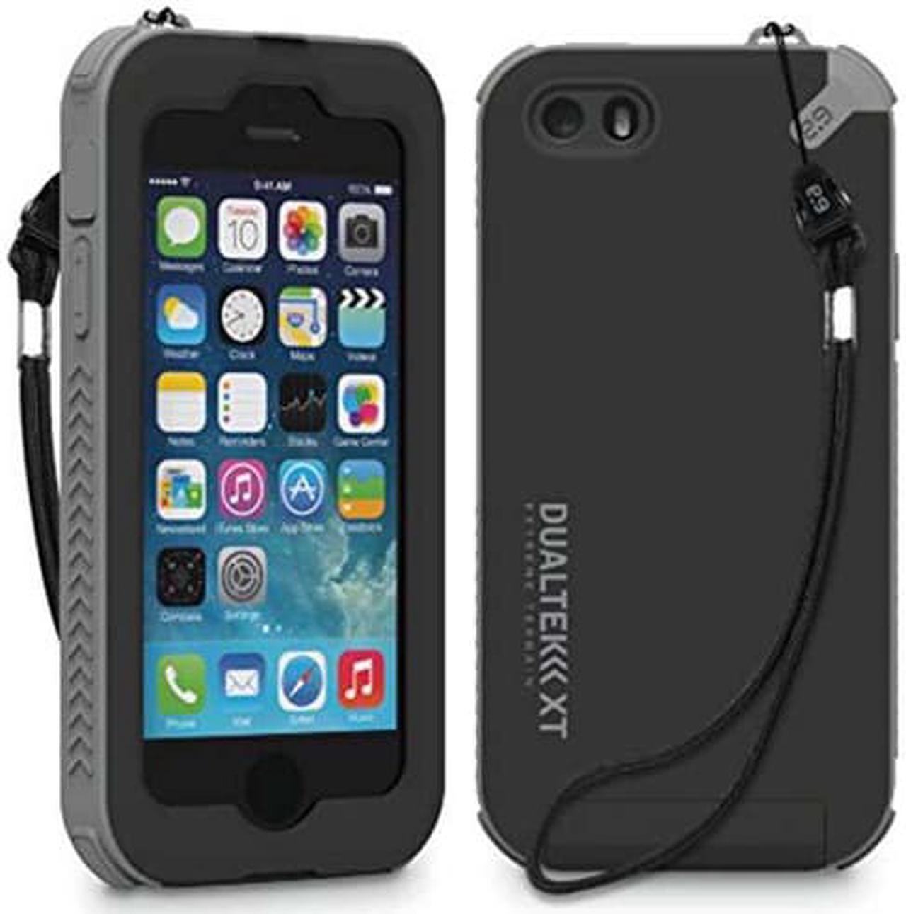 Alt view image 2 of 10 - PUREGEAR BLACK/GRAY DUALTEK-XT CASE BUILT-IN SCREEN PROTECTOR FOR iPHONE 5 5s