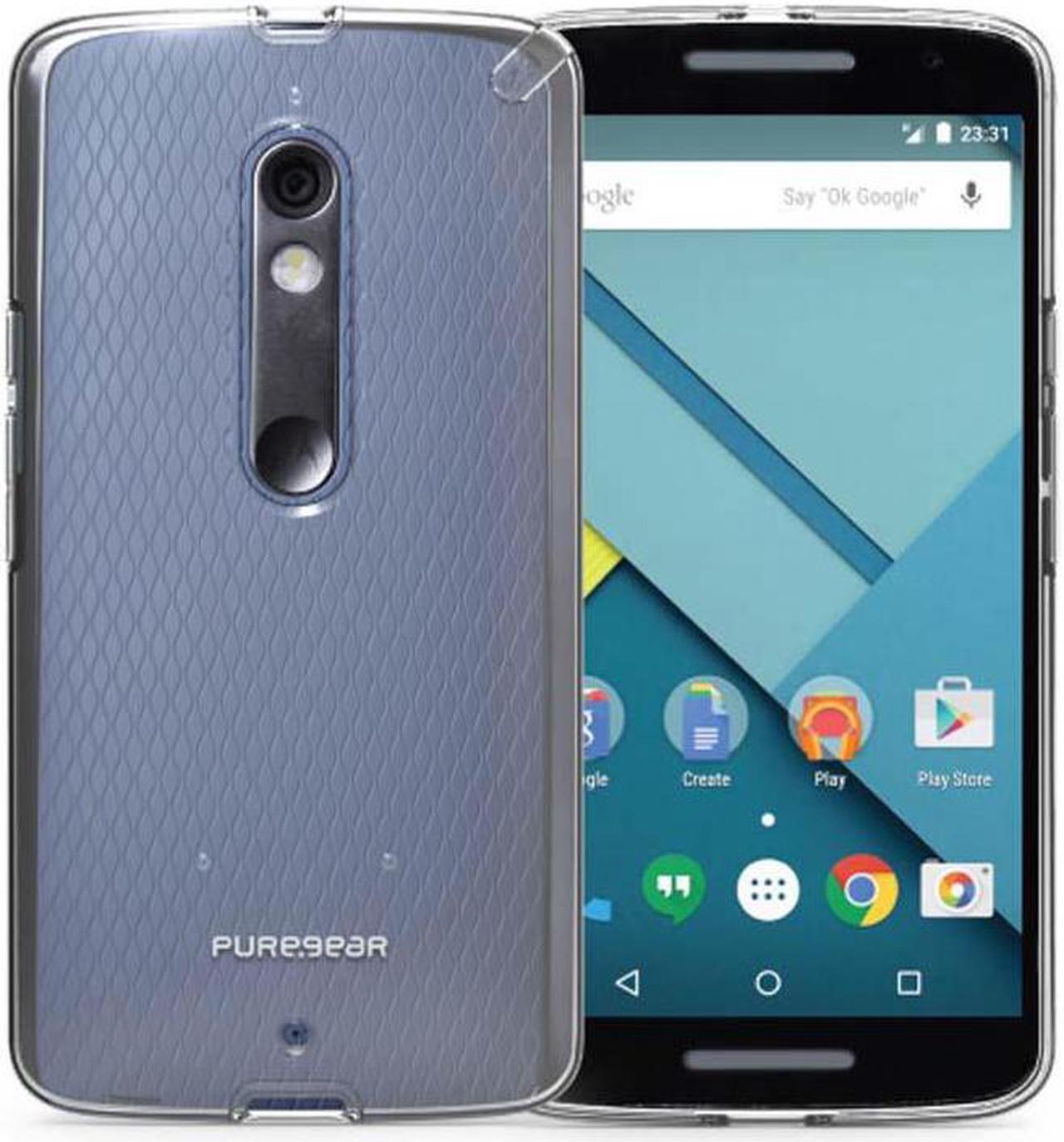 Alt view image 7 of 8 - PUREGEAR SLIM SHELL CLEAR CASE HARD COVER FOR MOTOROLA DROID MAXX 2 XT1565