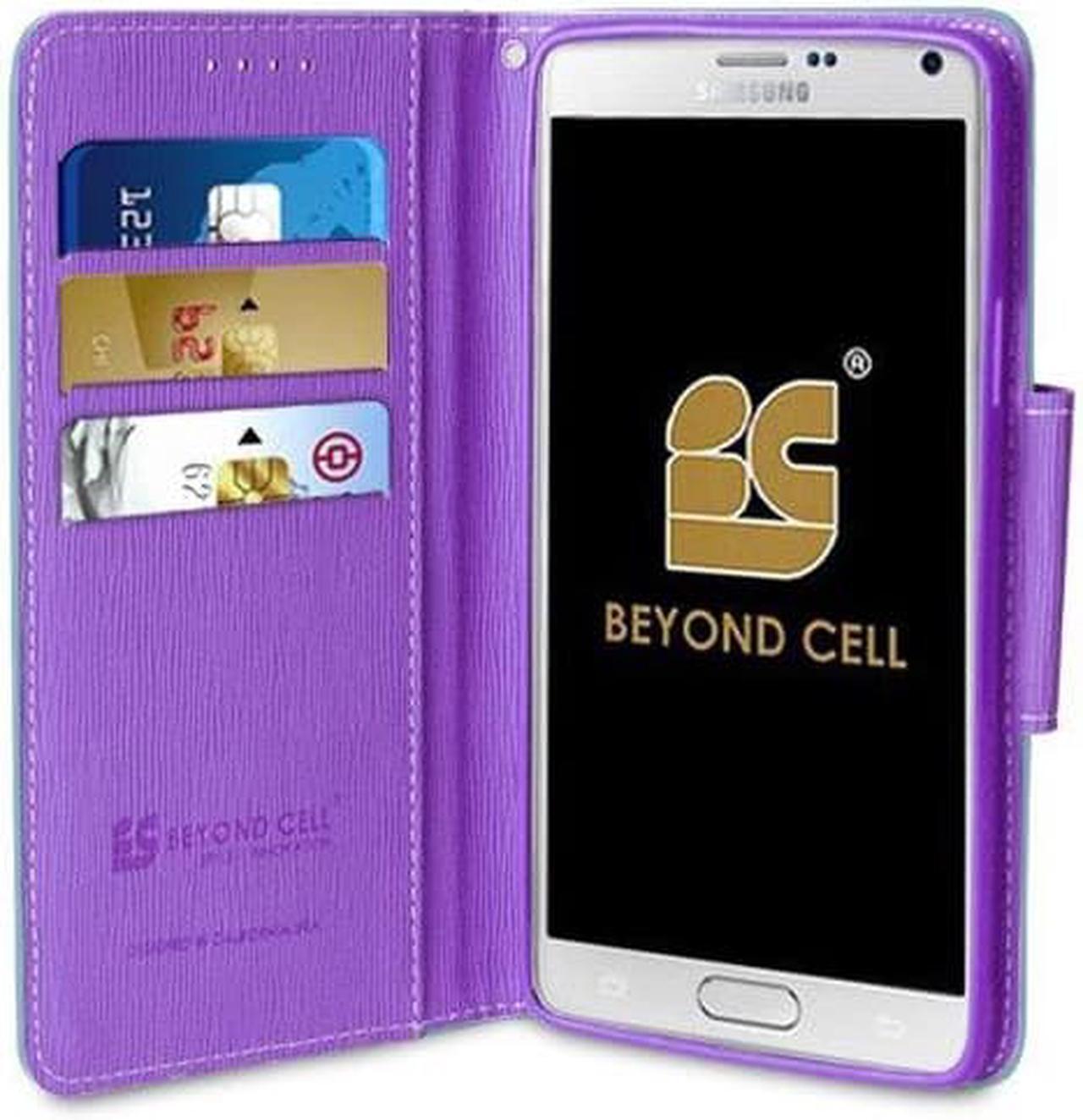 Alt view image 4 of 5 - MINT PURPLE INFOLIO WALLET CREDIT CARD CASH CASE COVER FOR SAMSUNG GALAXY NOTE 4