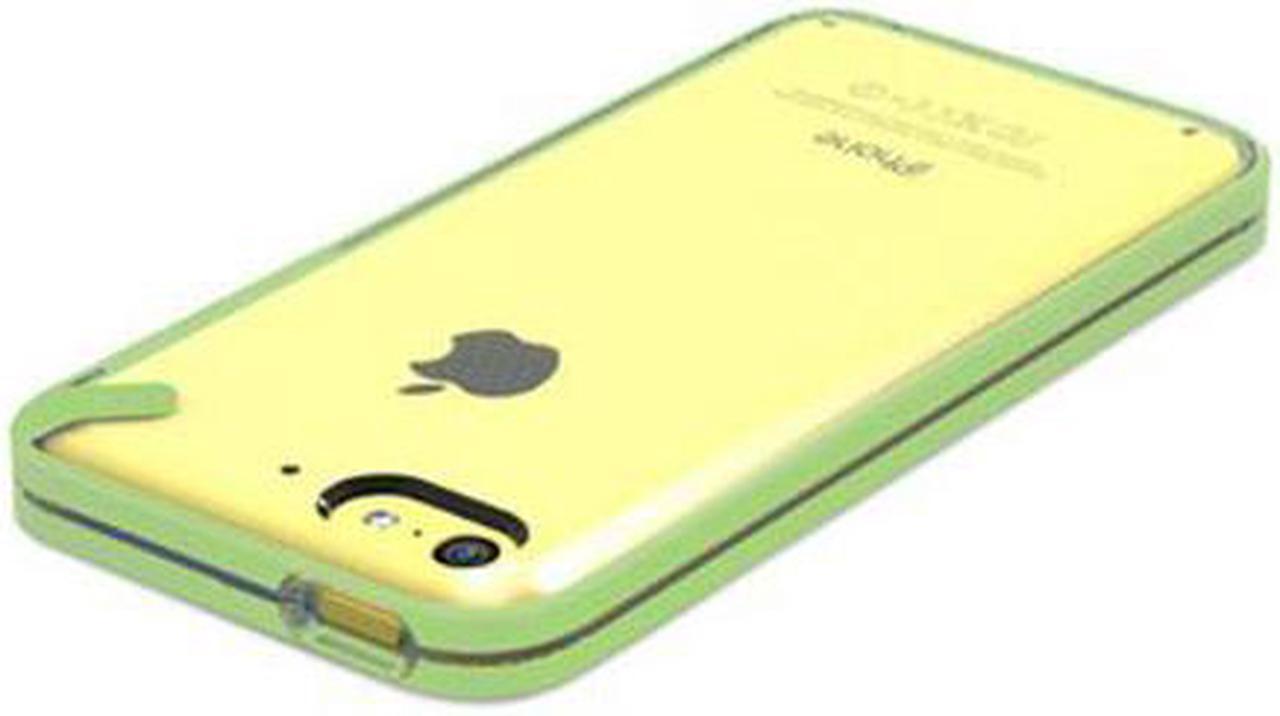 Alt view image 5 of 7 - PUREGEAR SLIM SHELL LIME GREEN CLEAR CASE COVER FOR APPLE iPHONE 5c