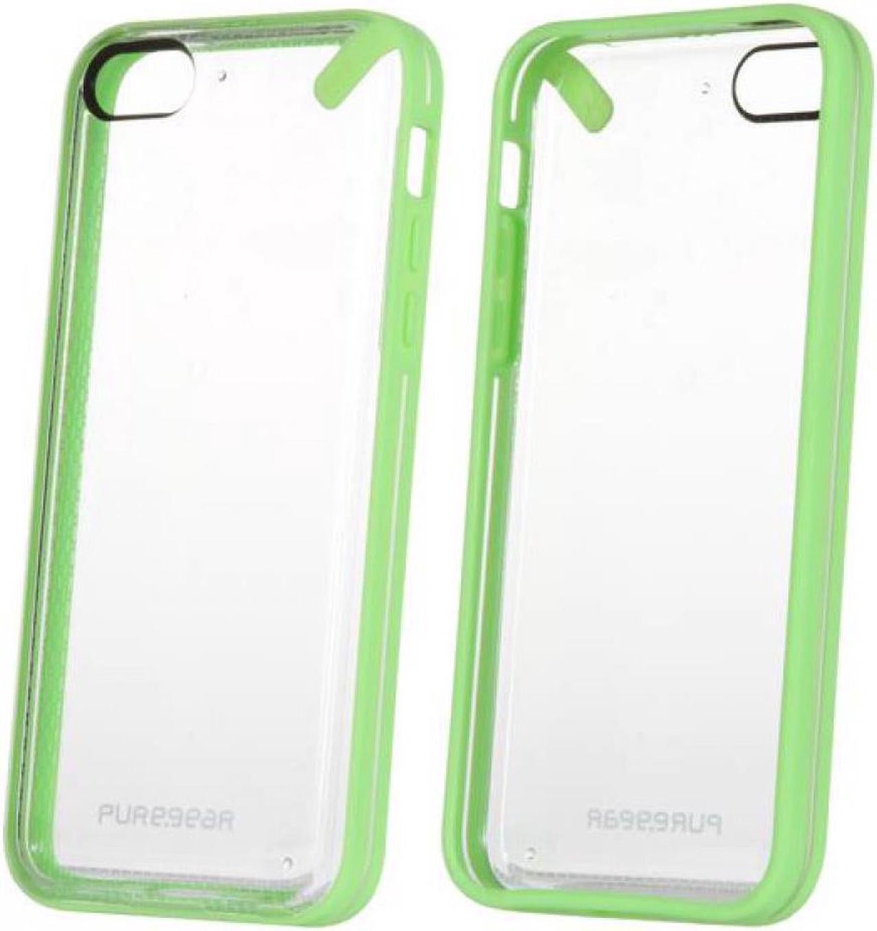 Alt view image 6 of 7 - PUREGEAR SLIM SHELL LIME GREEN CLEAR CASE COVER FOR APPLE iPHONE 5c