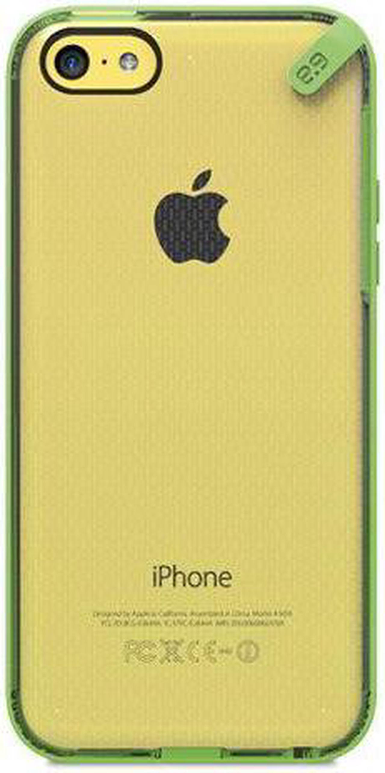 Alt view image 4 of 7 - PUREGEAR SLIM SHELL LIME GREEN CLEAR CASE COVER FOR APPLE iPHONE 5c