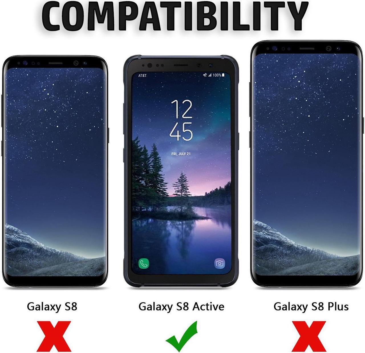 Alt view image 5 of 5 - 2X HARD TEMPERED GLASS SCREEN PROTECTOR FOR SAMSUNG GALAXY S8 ACTIVE SM-G892A