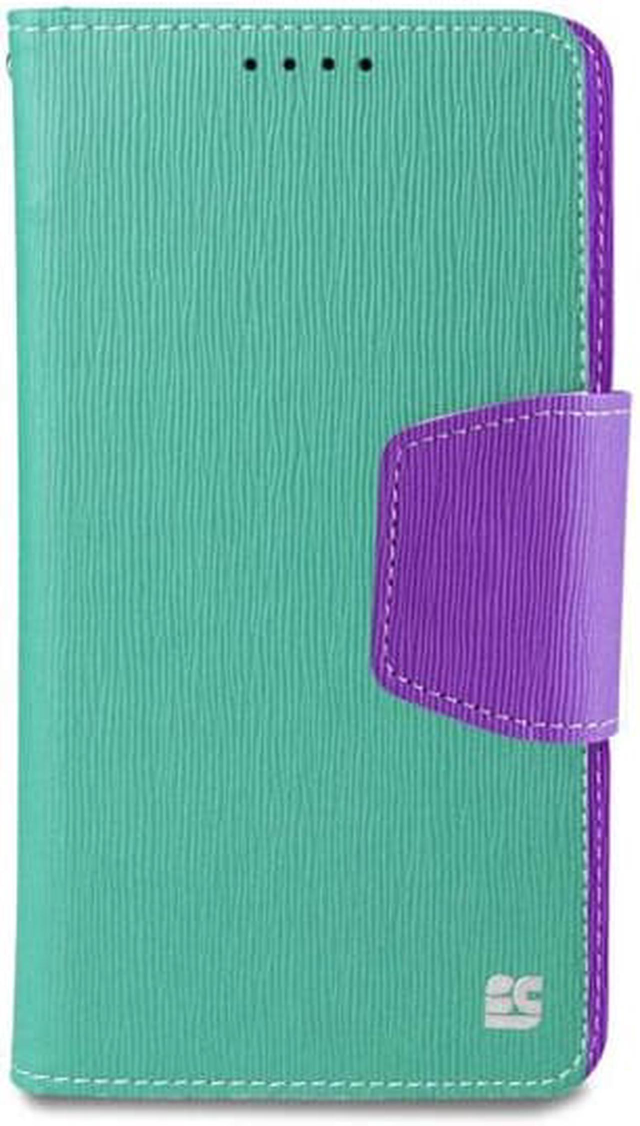 Alt view image 2 of 5 - MINT PURPLE INFOLIO WALLET CREDIT CARD CASH CASE COVER FOR SAMSUNG GALAXY NOTE 4