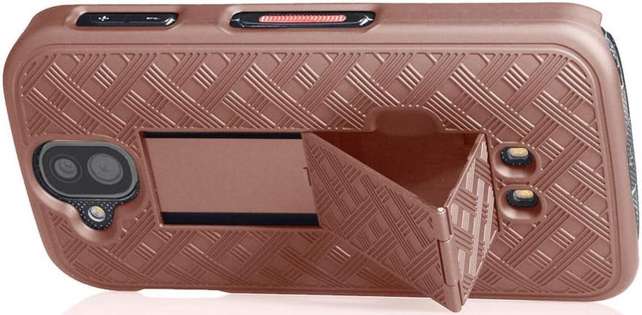 Alt view image 4 of 7 - Rose Gold Pink Case Kickstand Cover Belt Clip Holster for Kyocera Duraforce Pro
