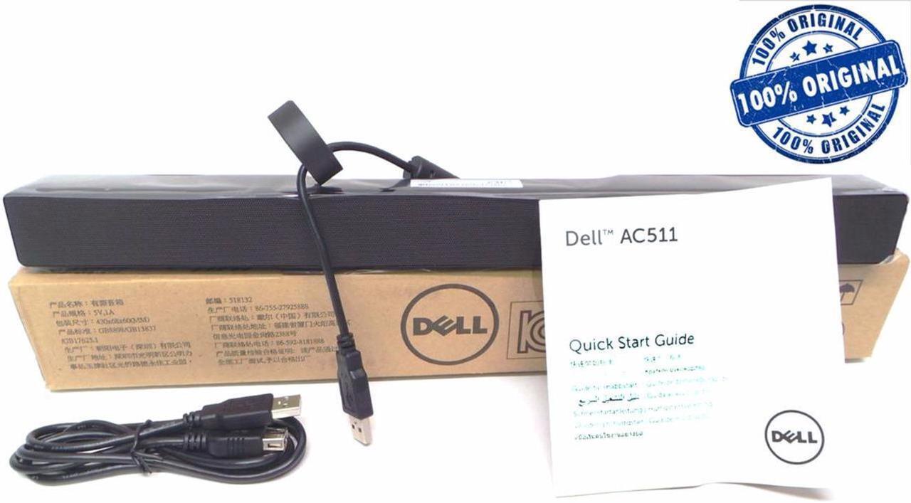 Alt view image 6 of 6 - NEW Dell AC511 USB Powered Stereo Speaker Soundbar for UltraSharp - MN008