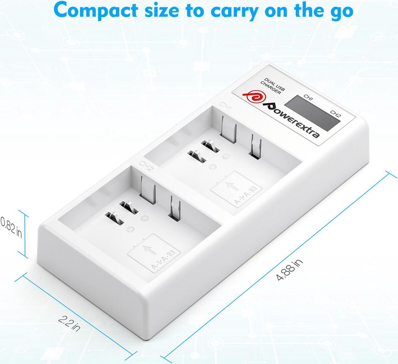 Alt view image 5 of 7 - Powerextra Quick Dual Charging Station for Arlo Rechargable Batteries Compatible with Arlo Pro 2, Arlo Pro, Arlo GO, Arlo Light Security Camera with Type C Port and USB Cable