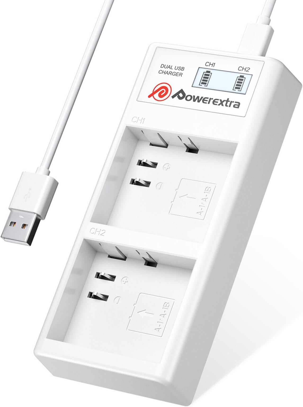 Main image of Powerextra Quick Dual Charging Station for Arlo Rechargable Batteries Compatible with Arlo Pro 2, Arlo Pro, Arlo GO, Arlo Light Security Camera with Type C Port and USB Cable