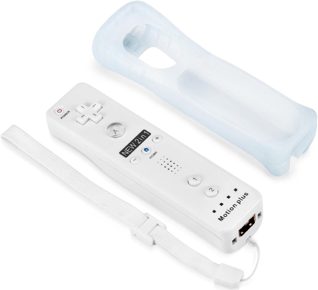 Alt view image 7 of 7 - 2 In 1 Wii Remote Controller Replacement Remote Game Controller with Shock Function for Nintendo Wii and Wii U Video Game Built Motion Sensor