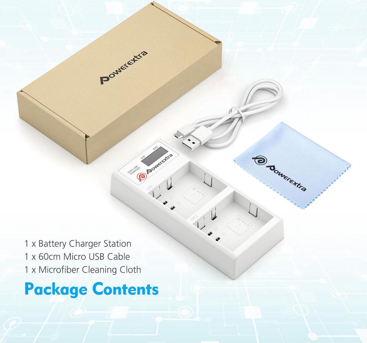 Alt view image 7 of 7 - Powerextra Quick Dual Charging Station for Arlo Rechargable Batteries Compatible with Arlo Pro 2, Arlo Pro, Arlo GO, Arlo Light Security Camera with Type C Port and USB Cable