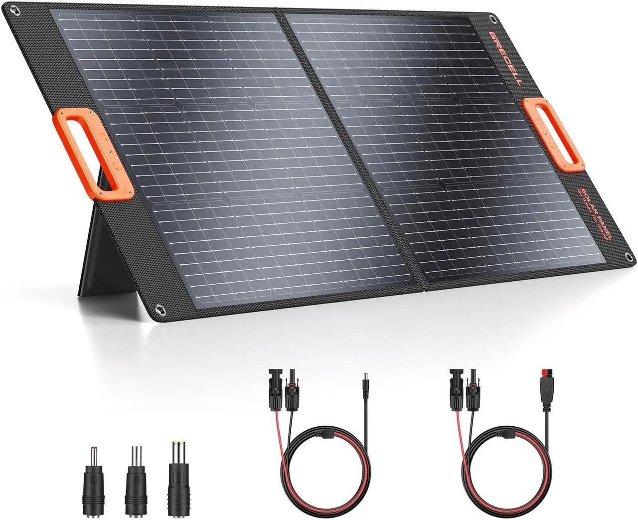 Main image of GRECELL 100W Portable Solar Panel for Power Station Generator, 20V Foldable Solar Cell Solar Charger with MC-4 High-Efficiency Battery Charger for Outdoor Camping Van RV Trip