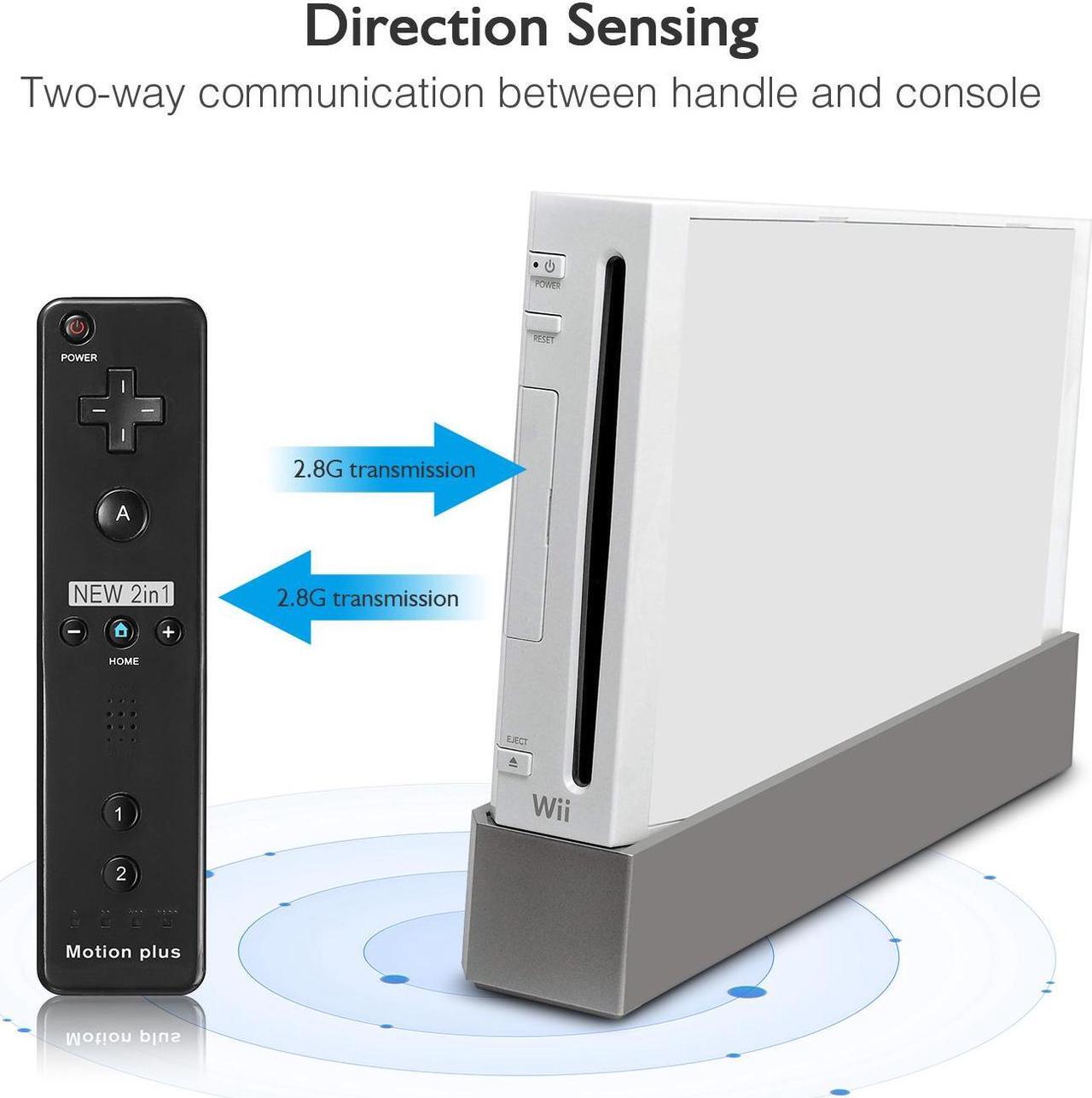 Alt view image 6 of 7 - Motion Plus Remote Controller for Nintendo Wii / Wii U Console Video Games, Black