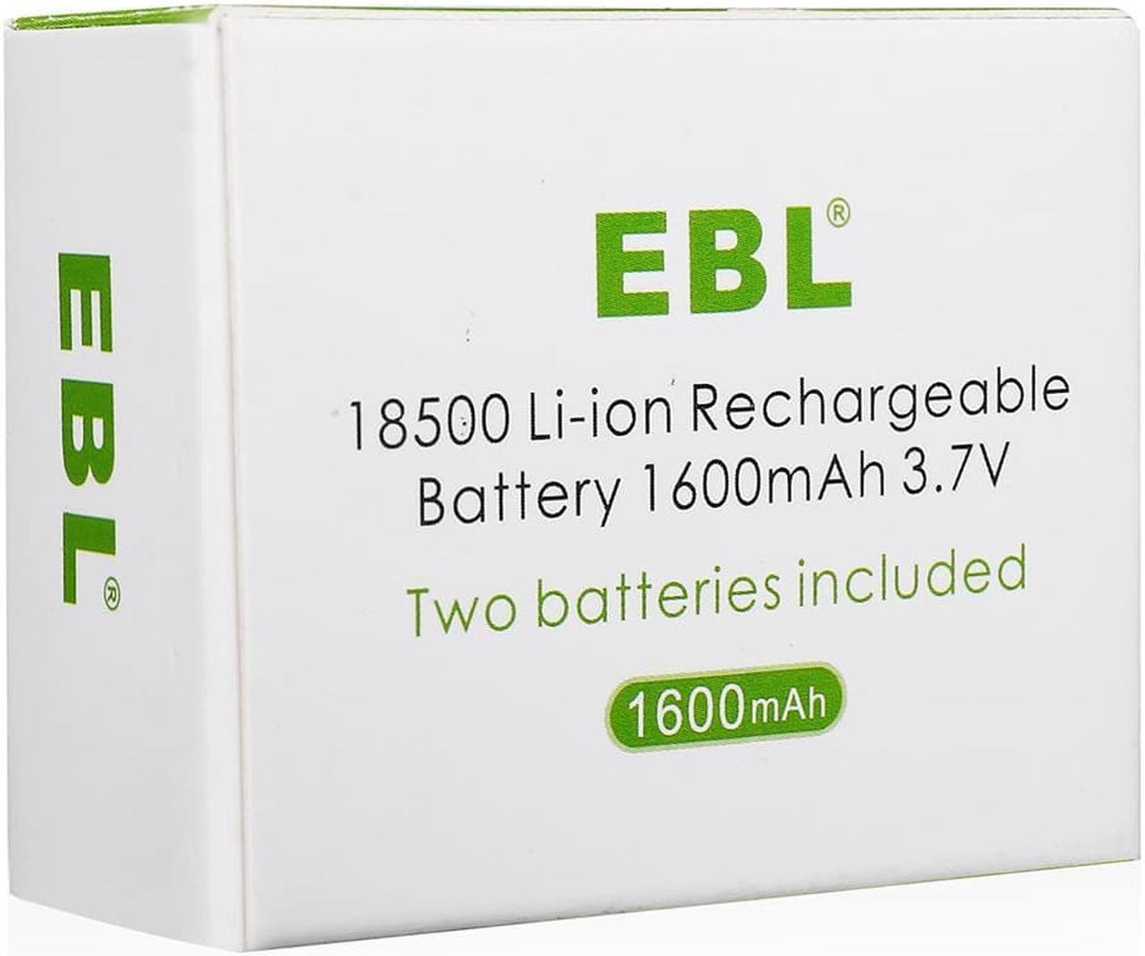 Alt view image 7 of 7 - EBL 18500 Li-ion Batteries, 4 Pack 3.7V 1600mAh Rechargeable Battery with Smart Charger