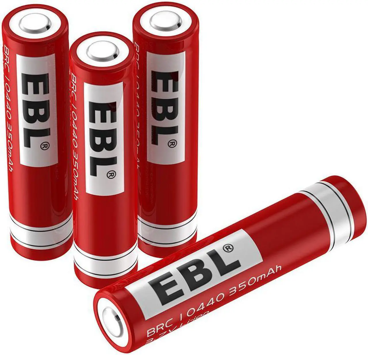 Alt view image 3 of 7 - EBL 4 Pack 10440 Battery 3.7v 350mAh Li-ion Rechargeable Batteries