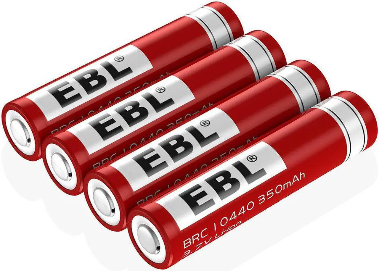 Main image of EBL 4 Pack 10440 Battery 3.7v 350mAh Li-ion Rechargeable Batteries