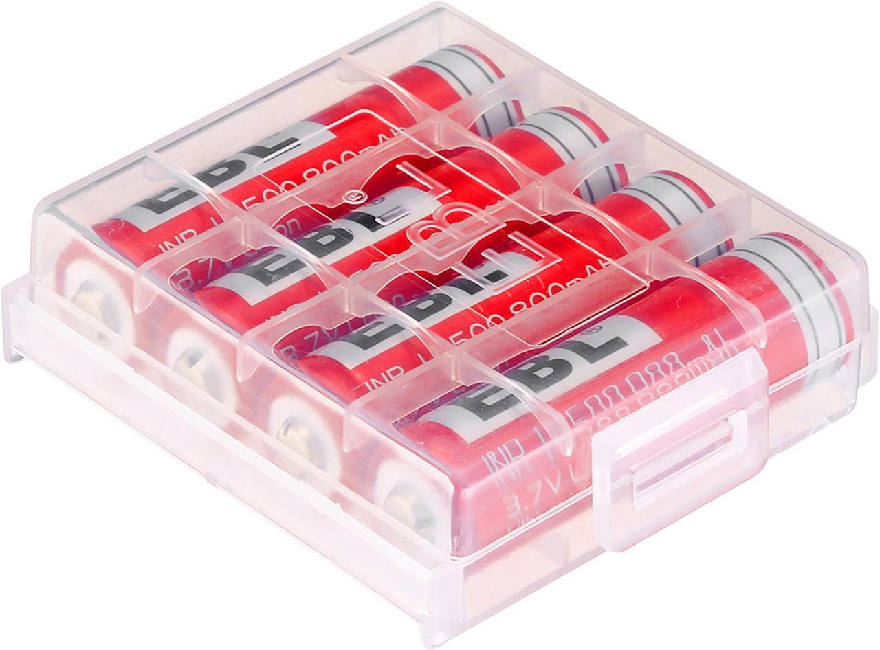 Alt view image 7 of 7 - EBL 4 Pack 14500 Battery 3.7V 800mAh Li-ion Rechargeable Batteries for Flashlight Torch Cameras