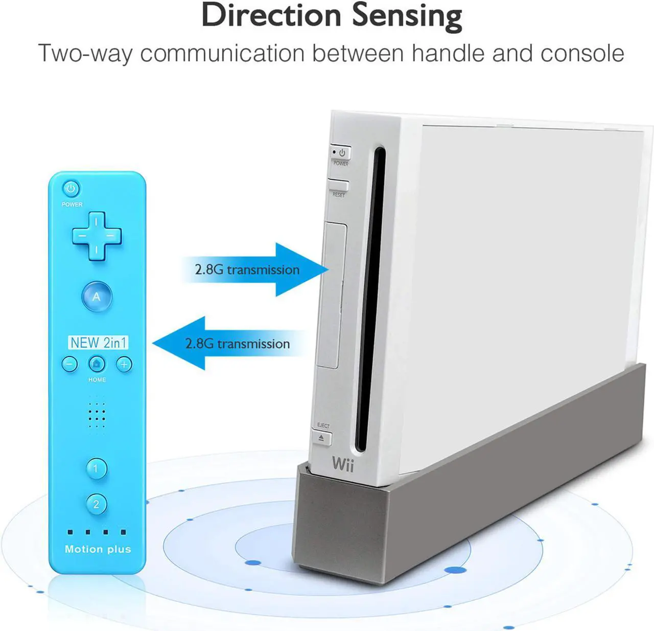 Alt view image 3 of 7 - For Nintendo Wii Wii U Wiimote Built in Motion Plus Inside Remote Controller