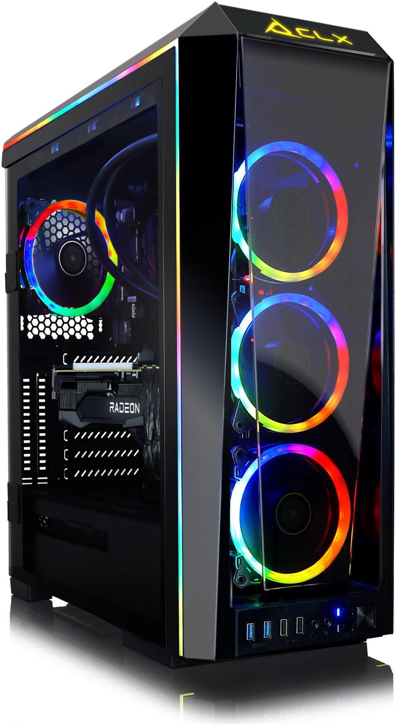 CLX SET VR-Ready Gaming Desktop - Liquid Cooled AMD Ryzen 9 5900X 3.7GHz 12-Core Processor, 64GB DDR4 Memory, Radeon RX 6900 XT 16GB GDDR6 Graphics, 1TB SSD, 6TB HDD, WiFi, Windows 11 Home 64-bit