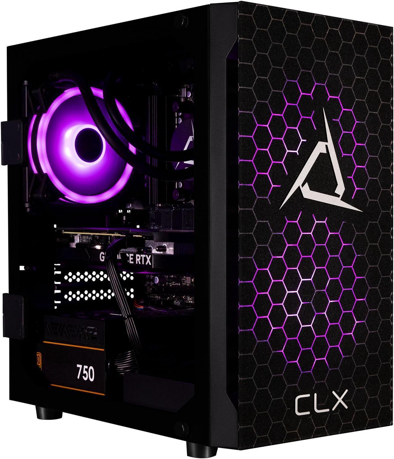 CLX SET Gaming Desktop - AMD Ryzen 7 7700X 4.5GHz 8-Core Processor, 32GB DDR5 Memory, GeForce RTX 4060 Ti 8GB GDDR6 Graphics 1TB NVMe M.2 SSD, 2TB HDD, WiFi, Win 11 Home 64-bit