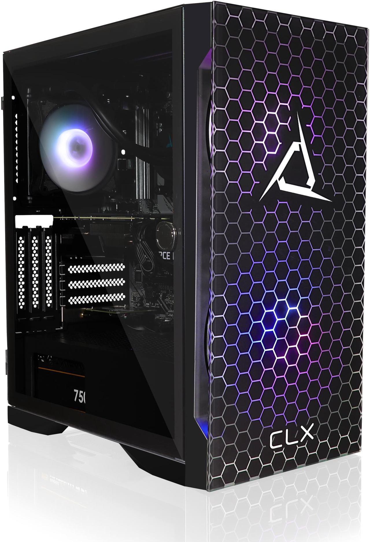 CLX SET Gaming Desktop - Liquid Cooled AMD Ryzen 7 5800X 3.8GHz 8-Core Processor, 16GB DDR4 Memory, GeForce RTX 3070 Ti 8GB GDDR6X Graphics, 500GB NVMe M.2 SSD, 3TB HDD, WiFi, Win 11 Home 64-bit