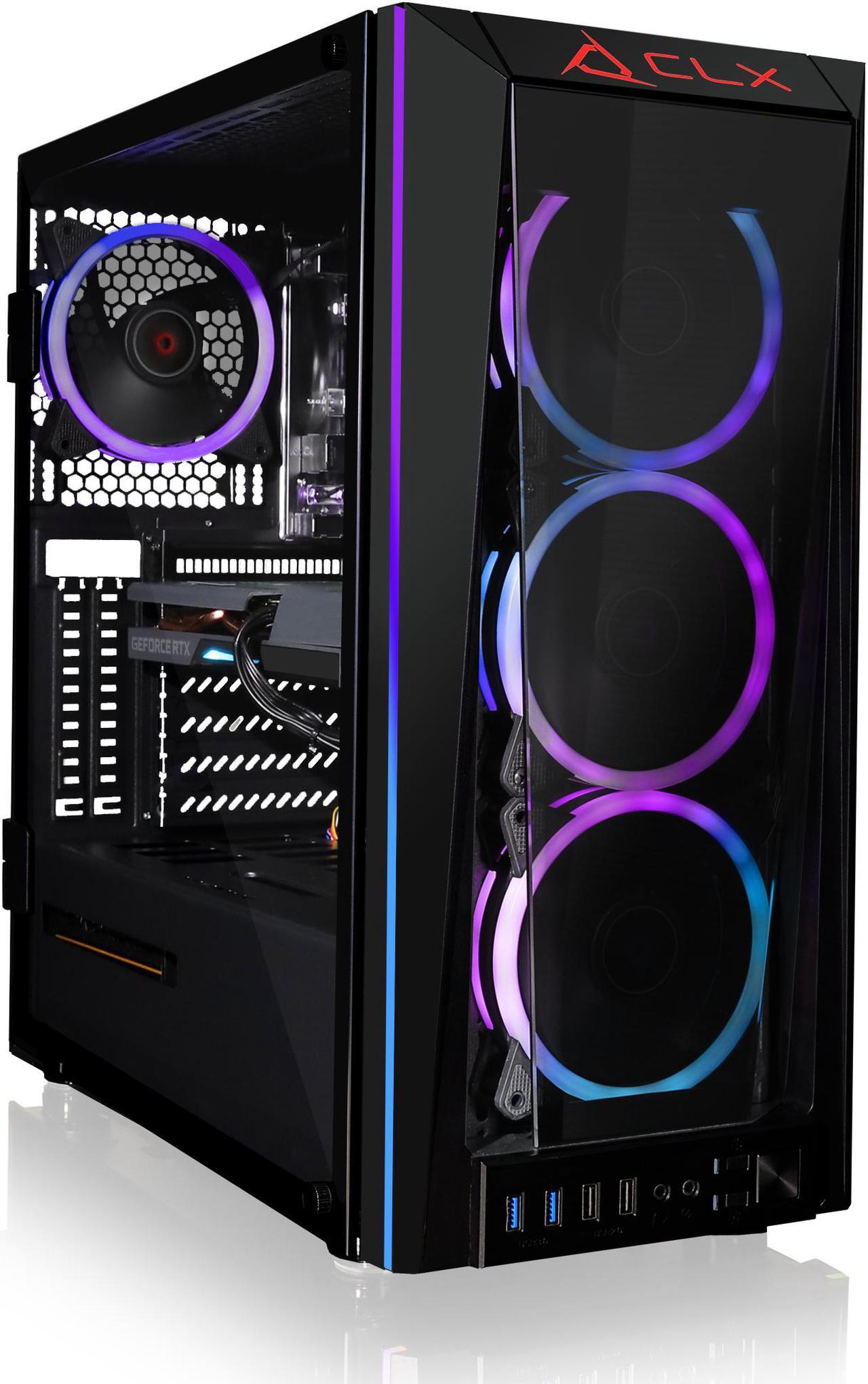 CLX SET Gaming Desktop - Liquid Cooled Intel Core i7 10700KF 3.8GHz 8-Core Processor, 32GB DDR4 Memory, GeForce RTX 3060 12GB GDDR6 Graphics, 500GB SSD, 4TB HDD, WiFi, Windows 11 Home 64-bit