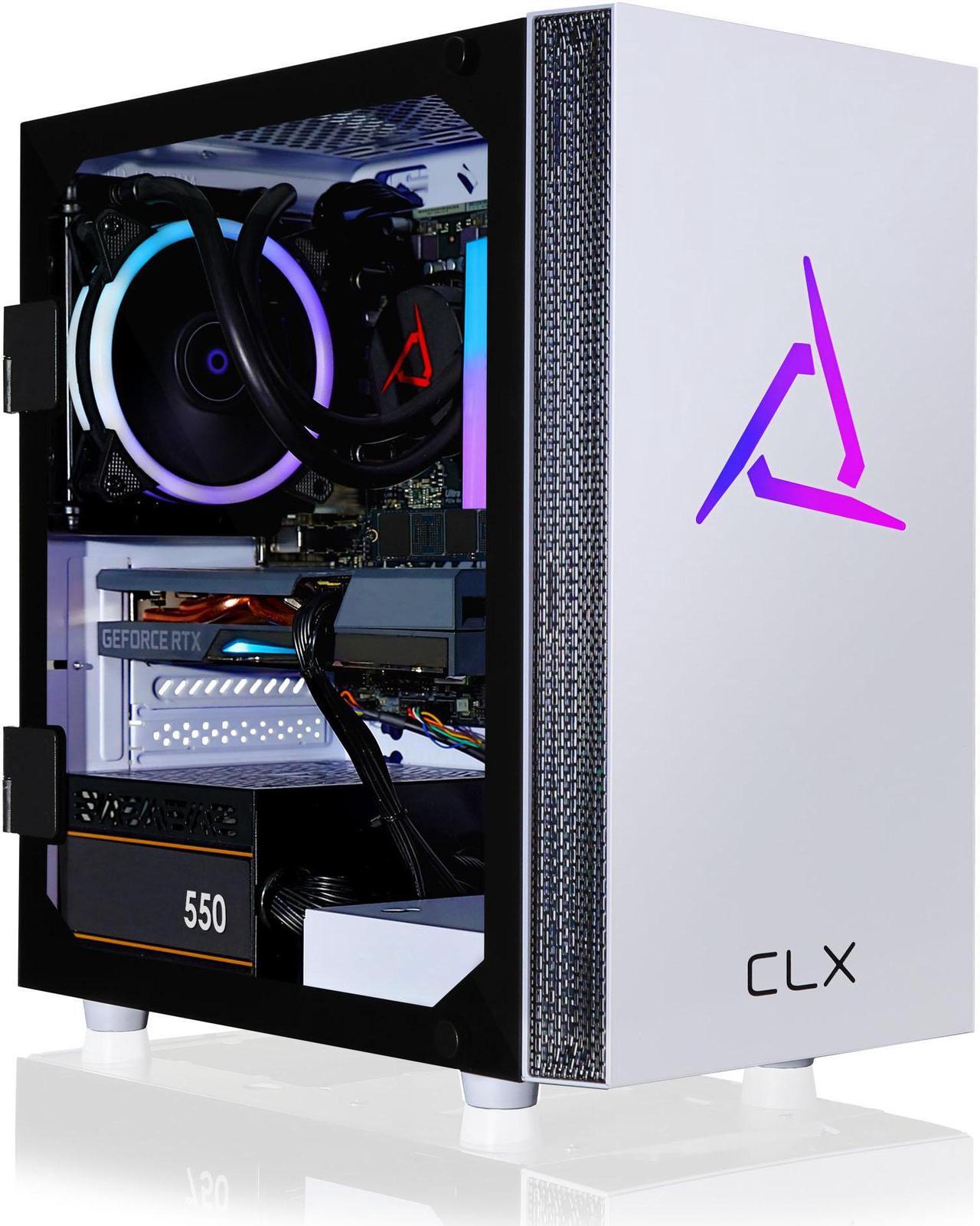 CLX SET Gaming Desktop - Liquid Cooled Intel Core i7 10700F 2.9GHz 8-Core Processor, 16GB DDR4 Memory, GeForce RTX 3060 12GB GDDR6 Graphics, 500GB NVMe M.2 SSD, 3TB HDD, WiFi, Win 11 Home 64-bit