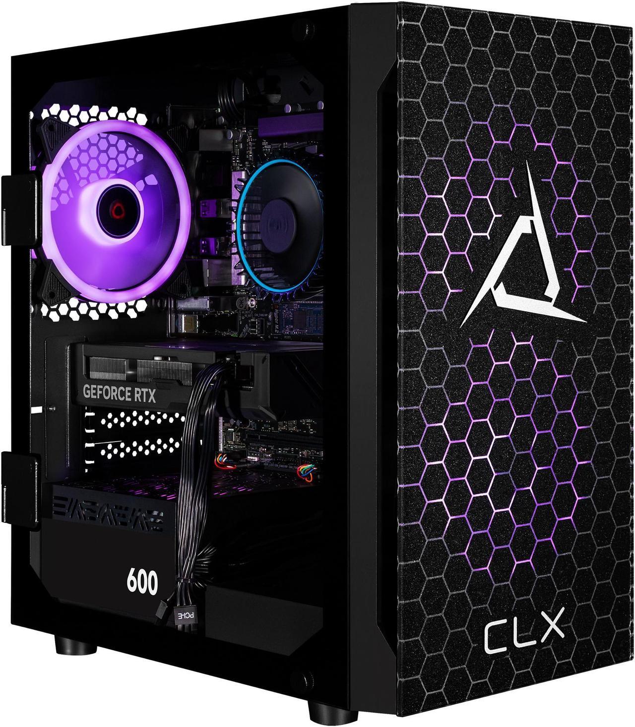 CLX SET Gaming Desktop - Intel Core i5 12400F 2.5GHz 6-Core Processor, 16GB DDR4 Memory, GeForce RTX 4060 8GB GDDR6 Graphics, 1TB NVMe M.2 SSD, 2TB HDD, WiFi, Windows 11 Home