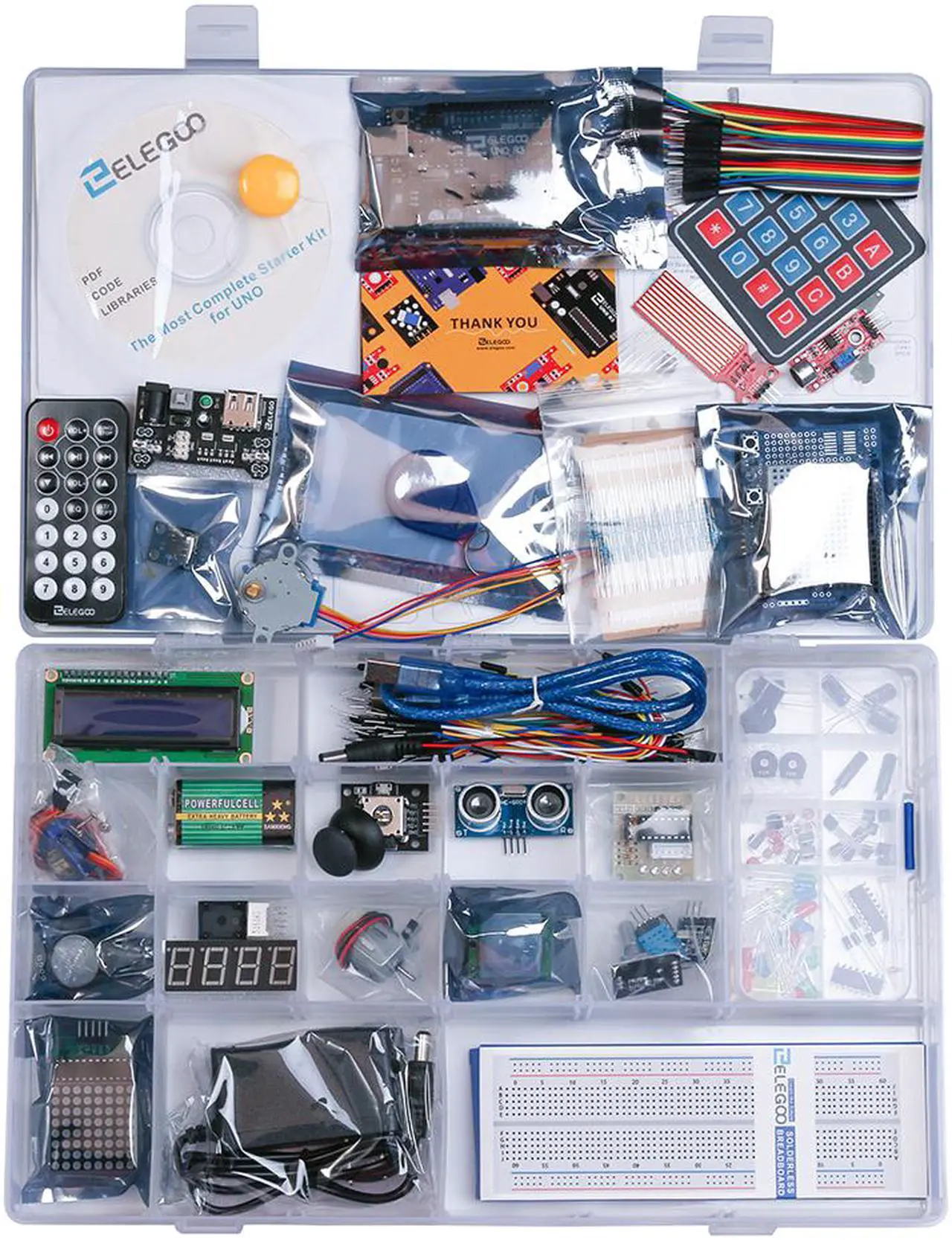 Alt view image 3 of 14 - Elegoo For Arduino UNO R3 Project Most Complete Starter Kit w/ Tutorial for  MEGA2560 UNO NANO (63 Items)