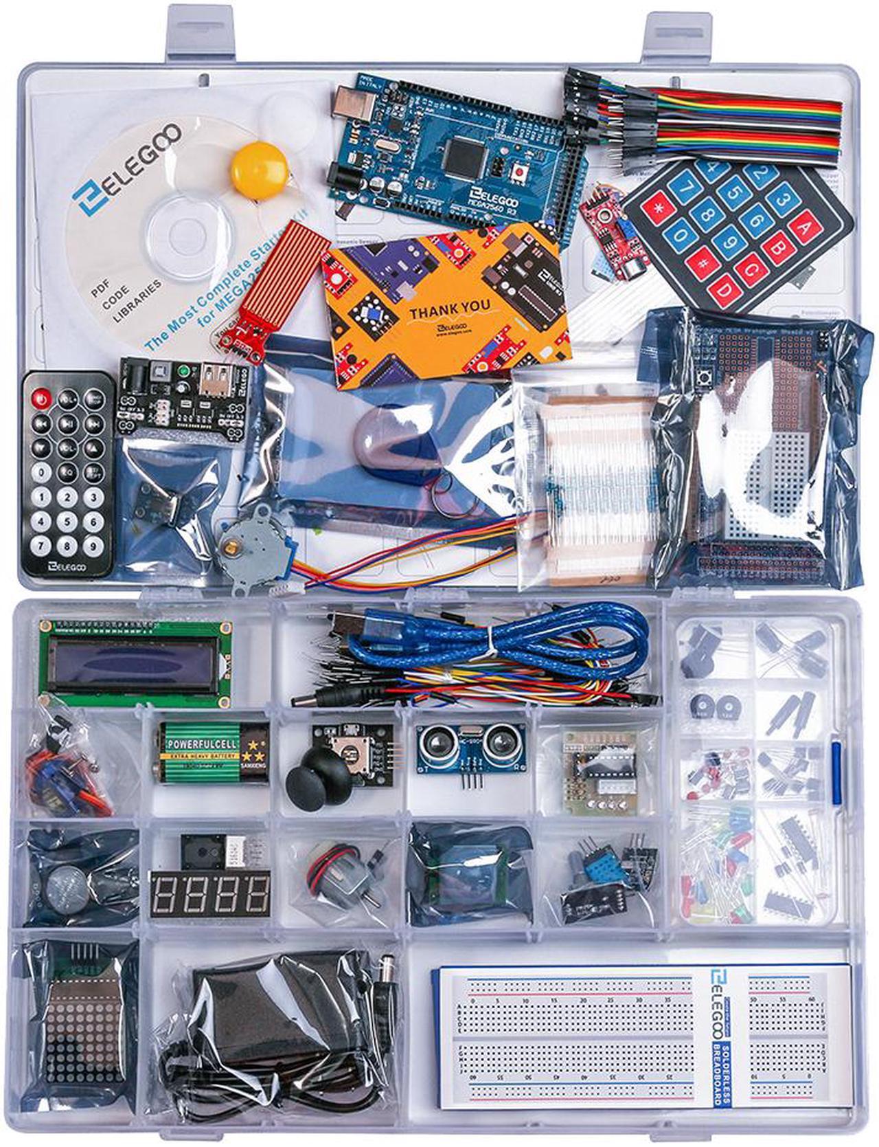 Alt view image 5 of 15 - Elegoo Mega 2560 Project The Most Complete Ultimate Starter Kit w/ TUTORIAL, MEGA 2560 controller board, LCD1602, Servo, Stepper Motor for Arduino Mega2560 UNO Nano
