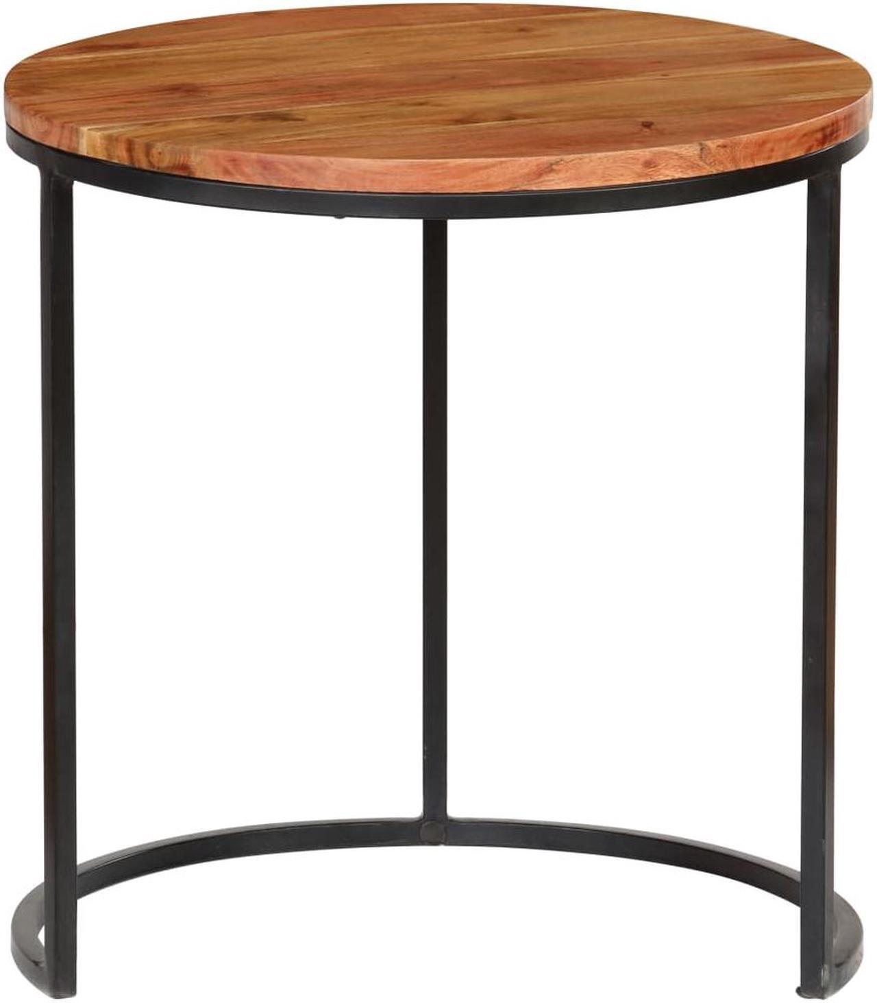 Alt view image 6 of 14 - vidaXL 3 Pieces Solid Acacia Wood Coffee Table Set Sheesham Finish Nesting