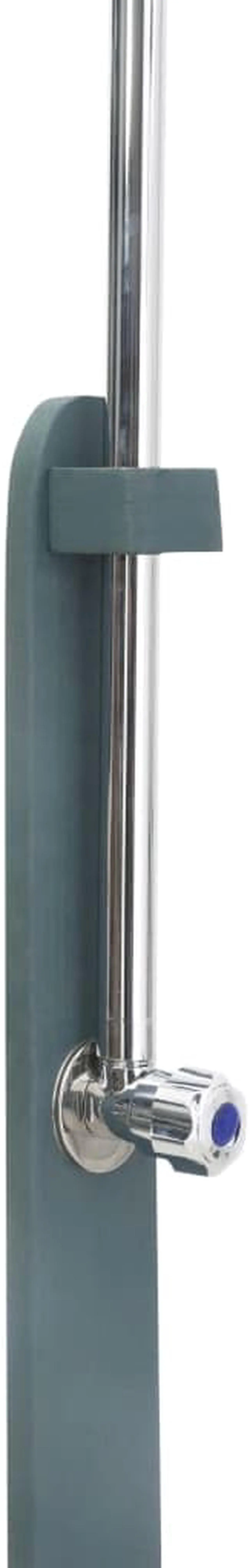 Alt view image 7 of 11 - vidaXL Garden Shower Swimming Pool Shower with Chassis Board Anthracite Wood
