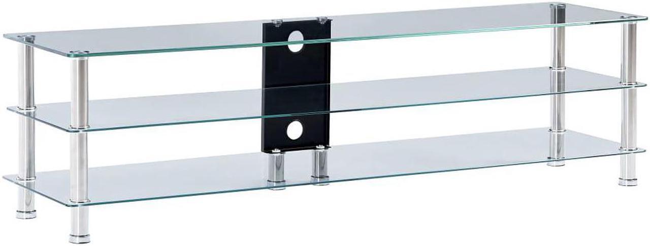 Main image of vidaXL TV Stand Monitor Stand Desktop Stand TV Console Media Unit Glass Black