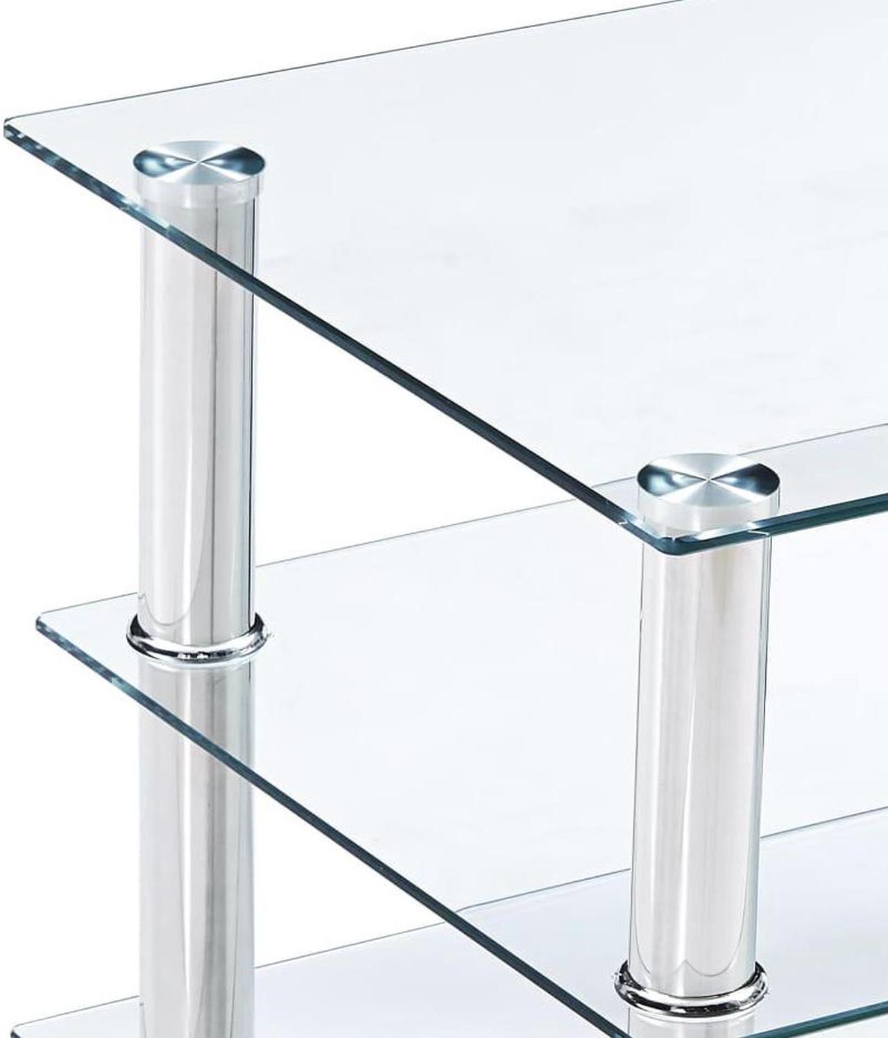 Alt view image 5 of 12 - vidaXL TV Stand Monitor Stand Desktop Stand TV Console Media Unit Glass Black