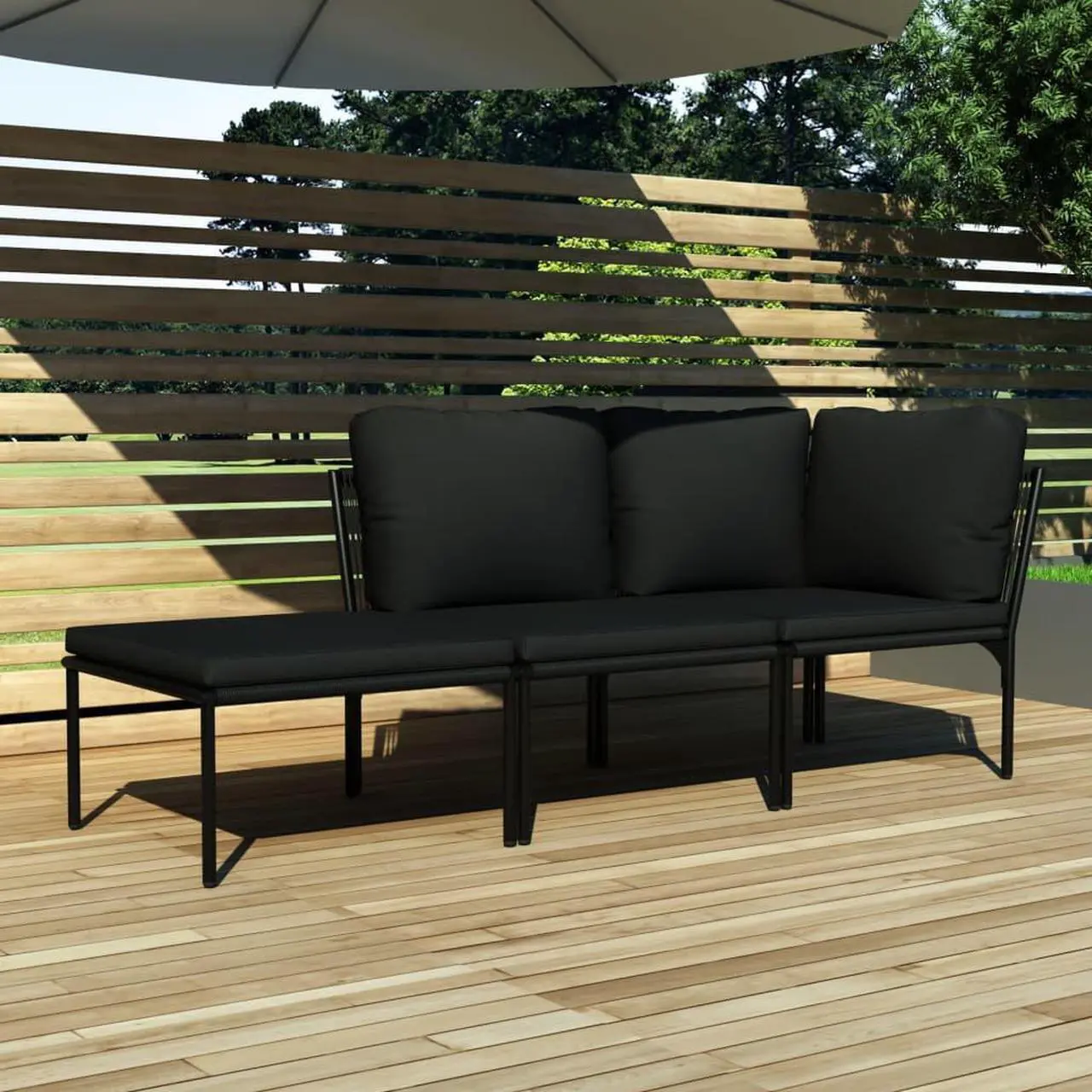 Main image of vidaXL Garden Lounge Set Patio Sectional Sofa Couch 6 Piece Poly Rattan Brown