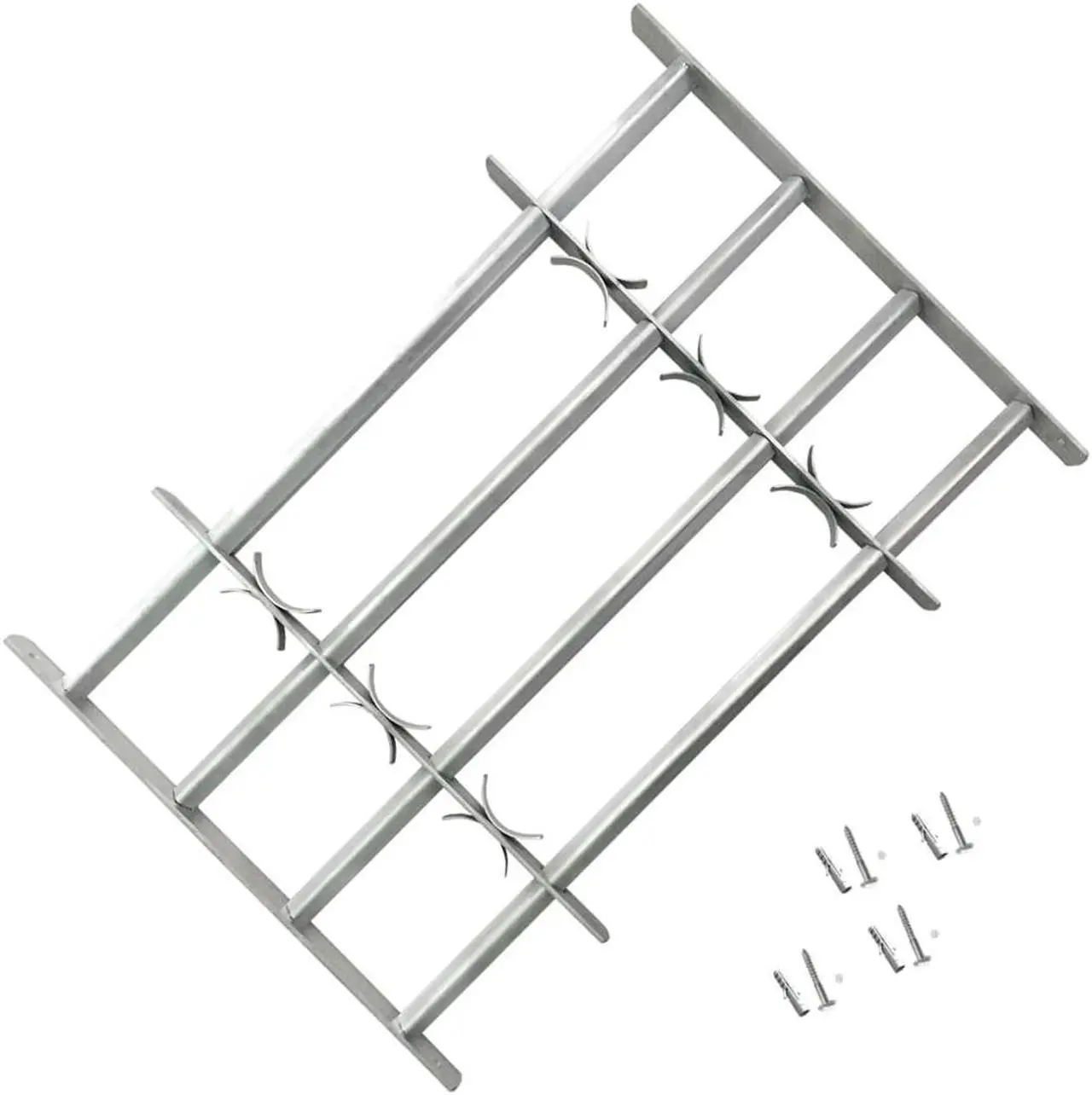 vidaXL Window Security Bars Extendable Window Guard Grill Galvanized ...
