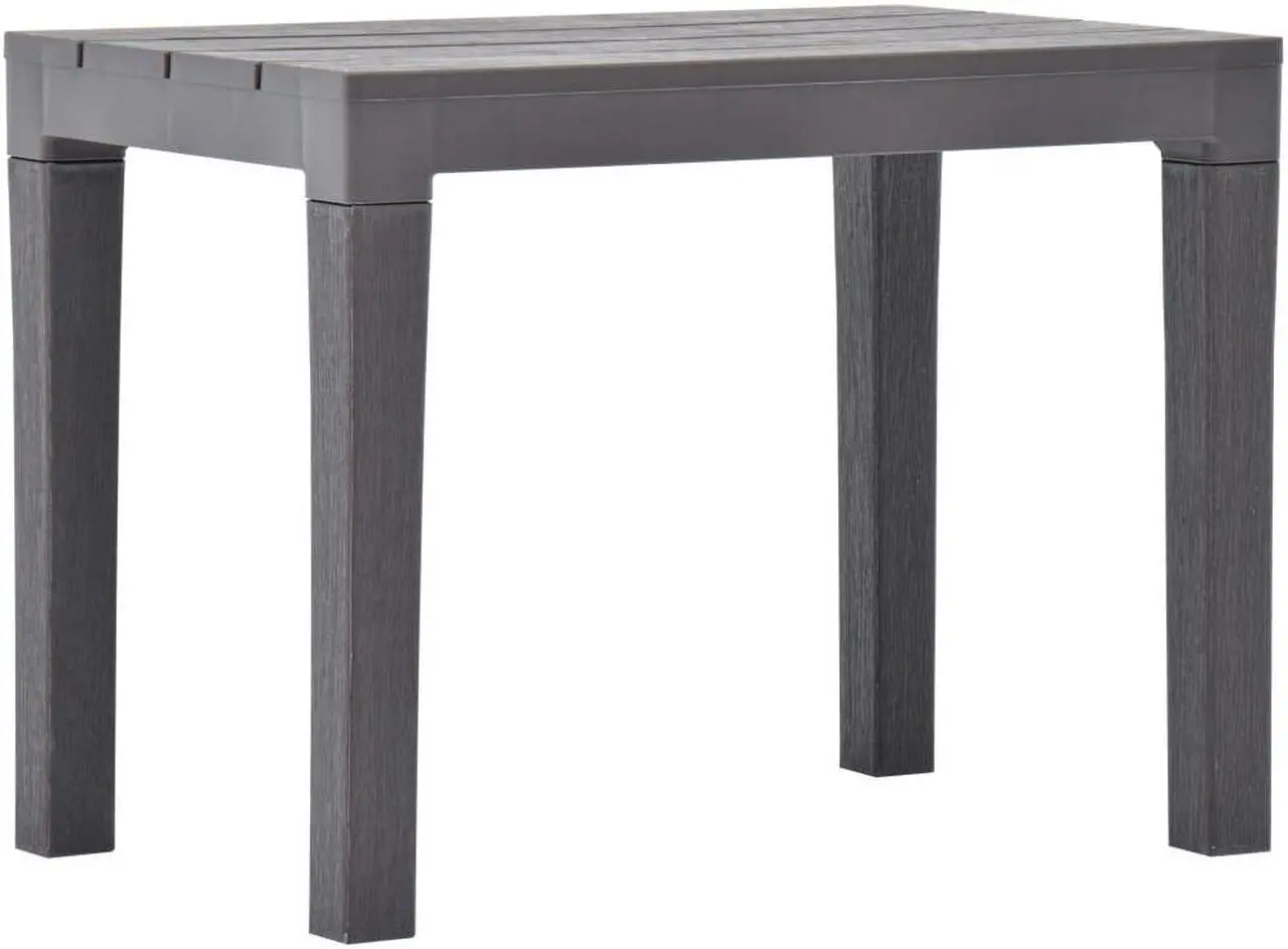 Alt view image 2 of 13 - vidaXL 2x Patio Benches Mocca Plastic Outdoor Garden Poolside Chairs Seat