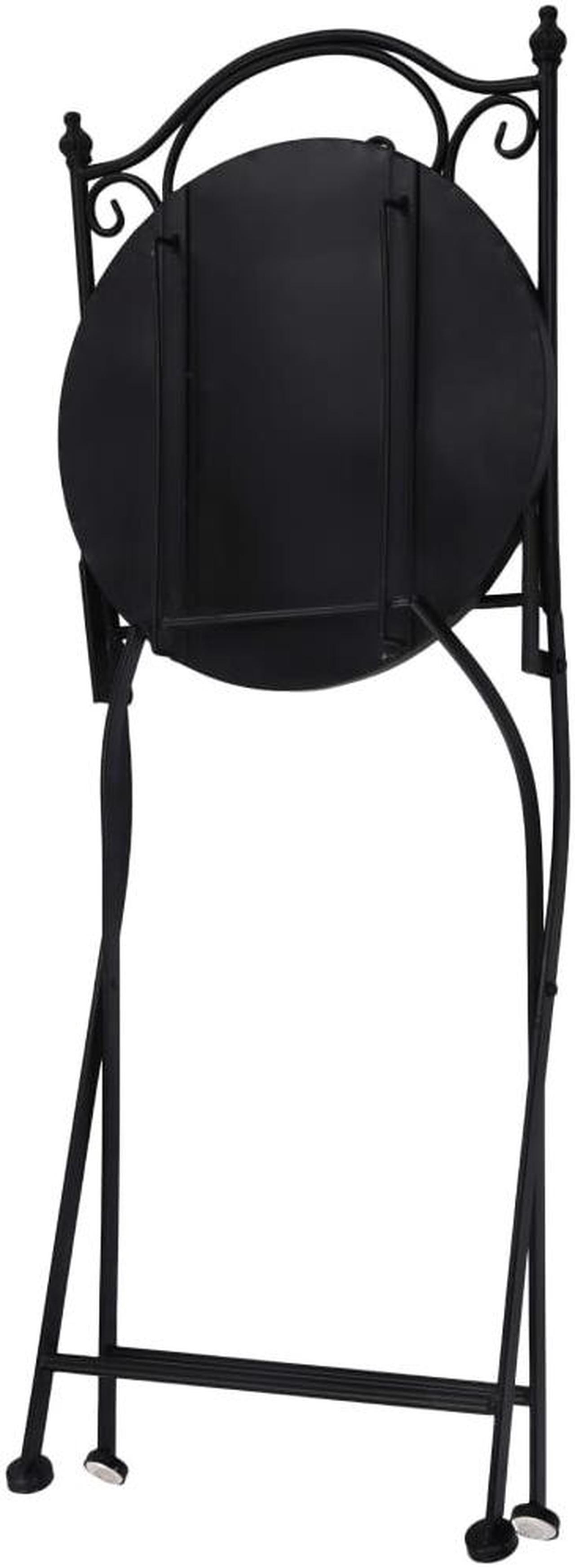 Alt view image 7 of 7 - vidaXL Patio Bistro Set 3 Piece Round Table Set Conversation Set Ceramic Tile