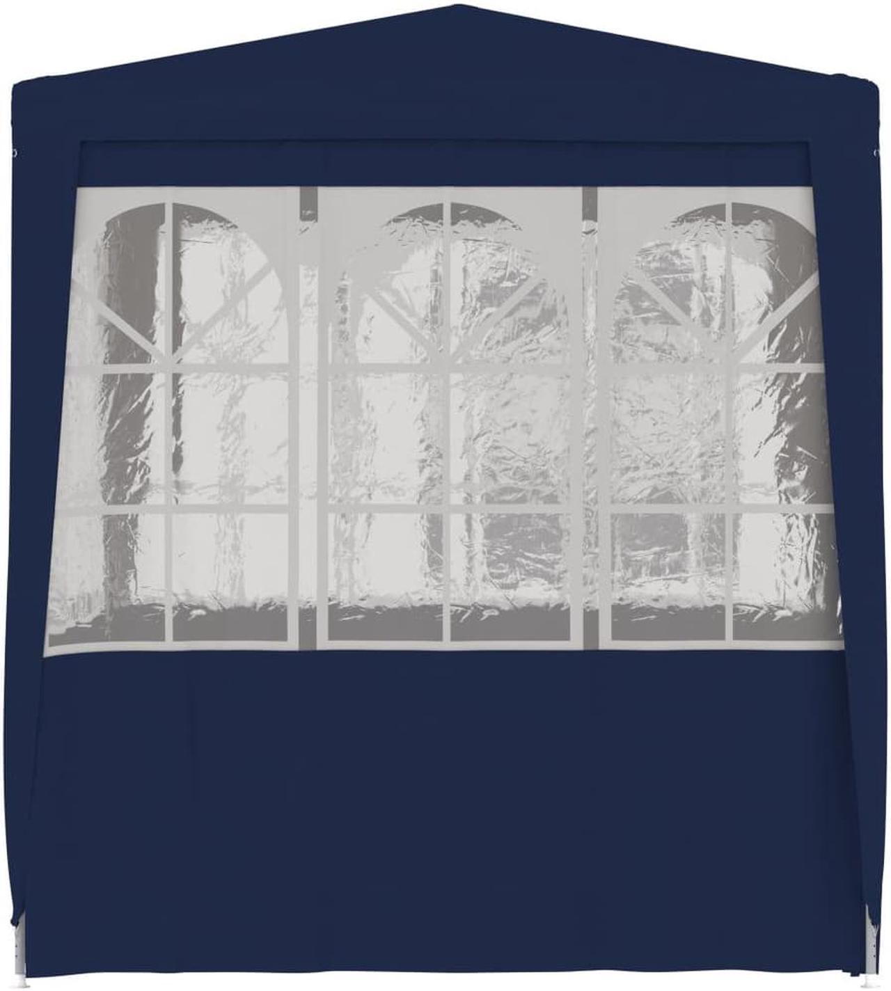 Alt view image 6 of 13 - vidaXL Professional Party Tent with Side Walls 8.2'x8.2' Blue 90 g/m