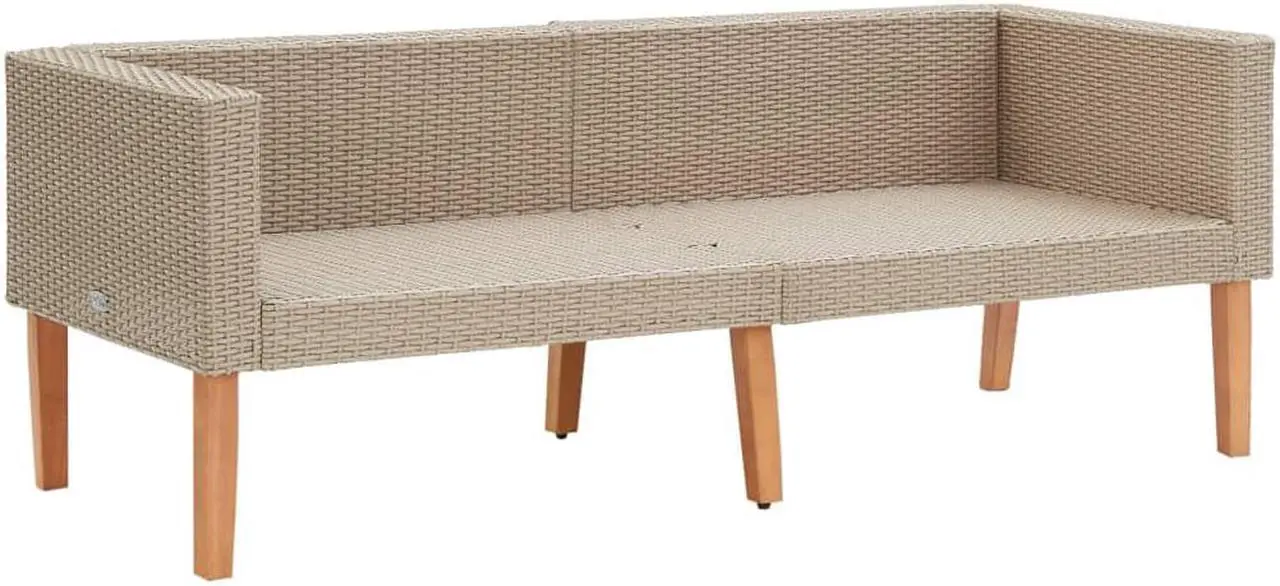 Alt view image 5 of 7 - vidaXL Patio Furniture Set Sectional Sofa Couch 6 Piece Poly Rattan Brown