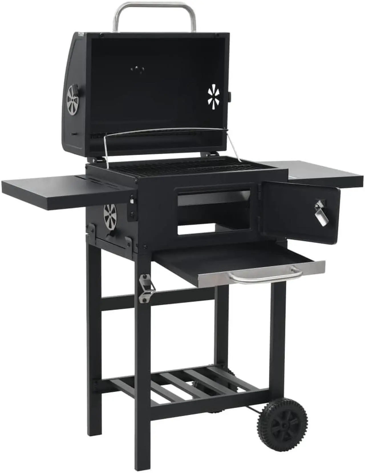 Alt view image 6 of 11 - vidaXL Barbecue Grill Charcoal Grill BBQ Grill for Outdoor Camping Picnic