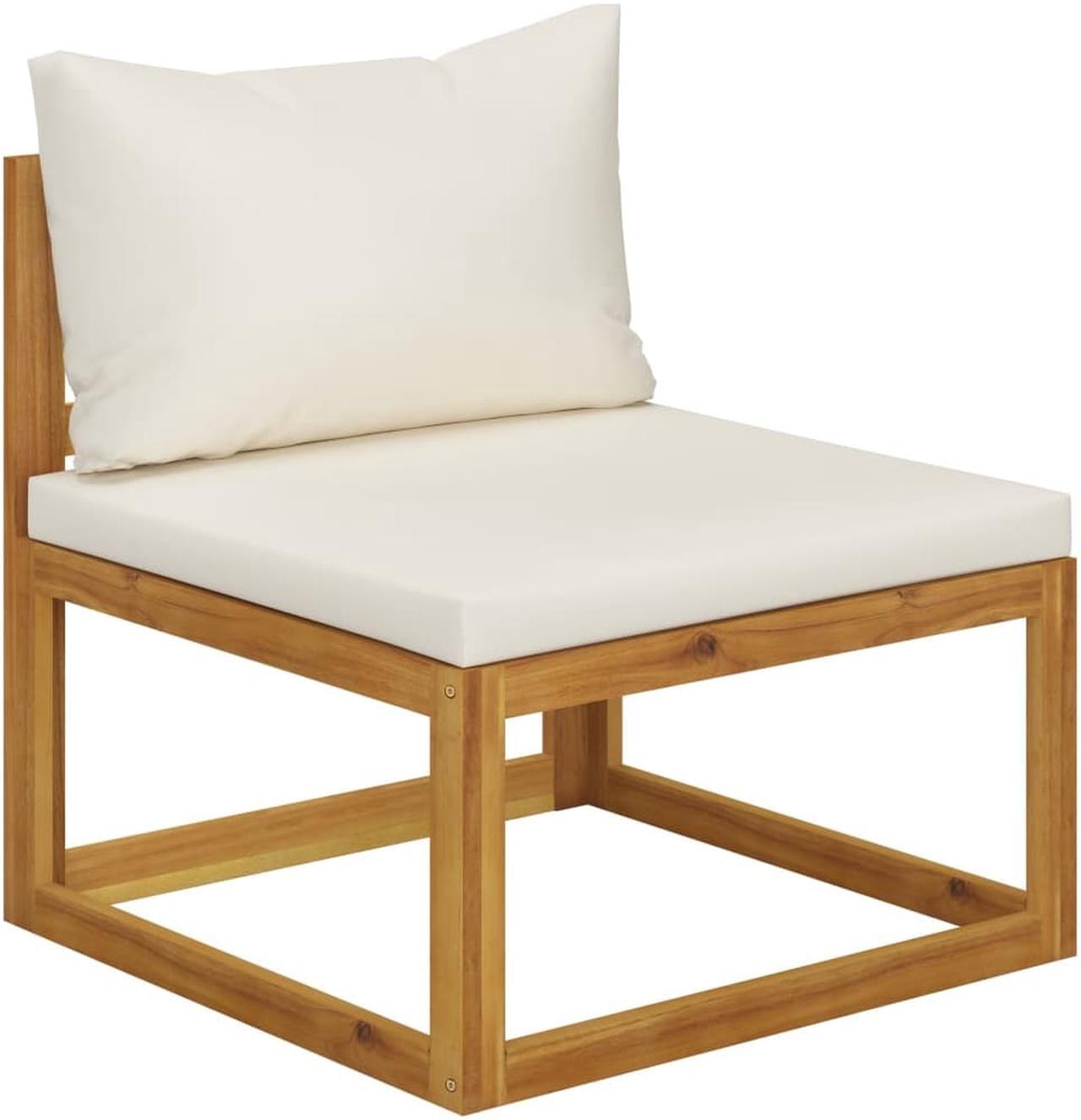 Alt view image 5 of 12 - vidaXL Patio Lounge Set 3 Piece Sectional Sofa with Cushions Solid Acacia Wood