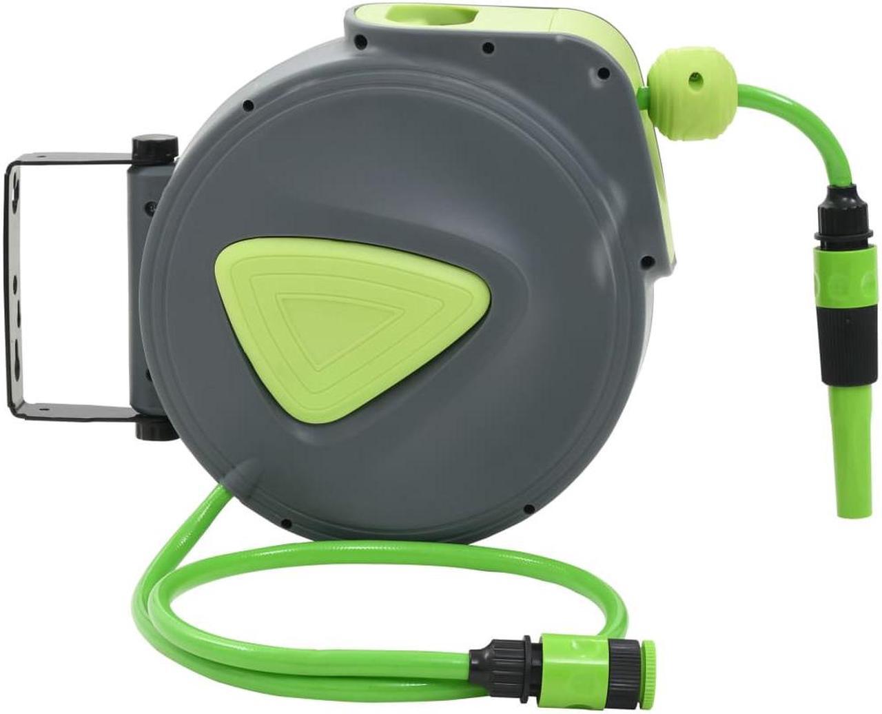 Alt view image 3 of 10 - vidaXL Automatic Retractable Water Hose Reel Wall Mounted 32.8'+3.3'