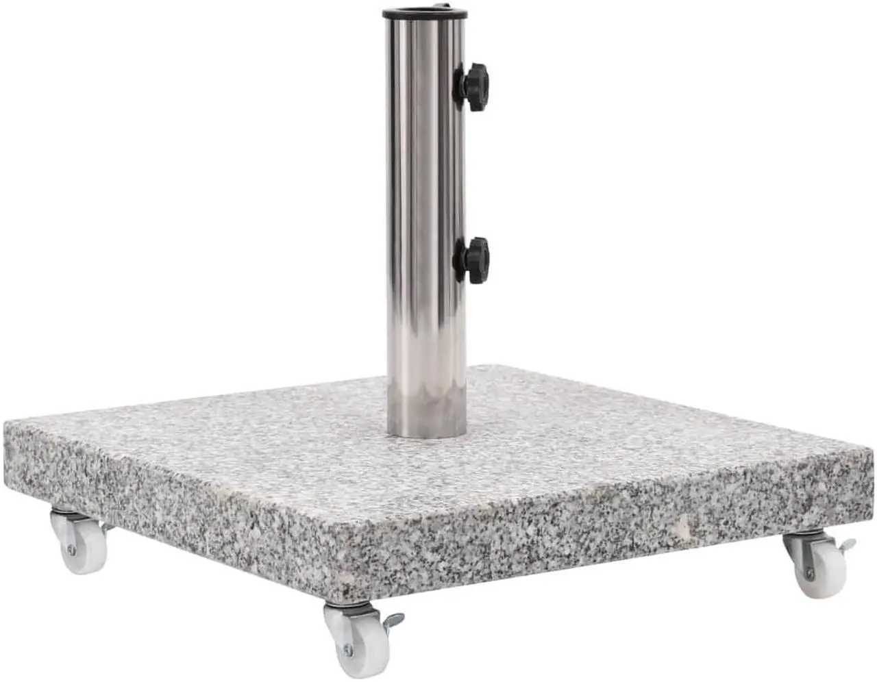 vidaXL Parasol Base Granite 66.1 lb Square Gray Outdoor Umbrella Base Stand