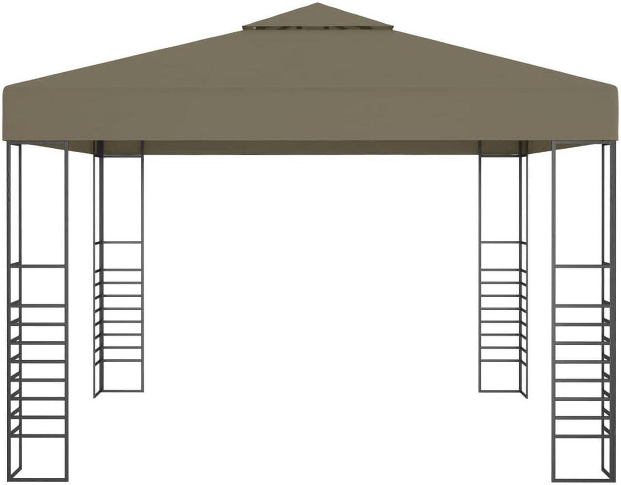Alt view image 2 of 7 - vidaXL Gazebo Outdoor Canopy Patio Pavilion Sunshade Shelter Party Tent Taupe