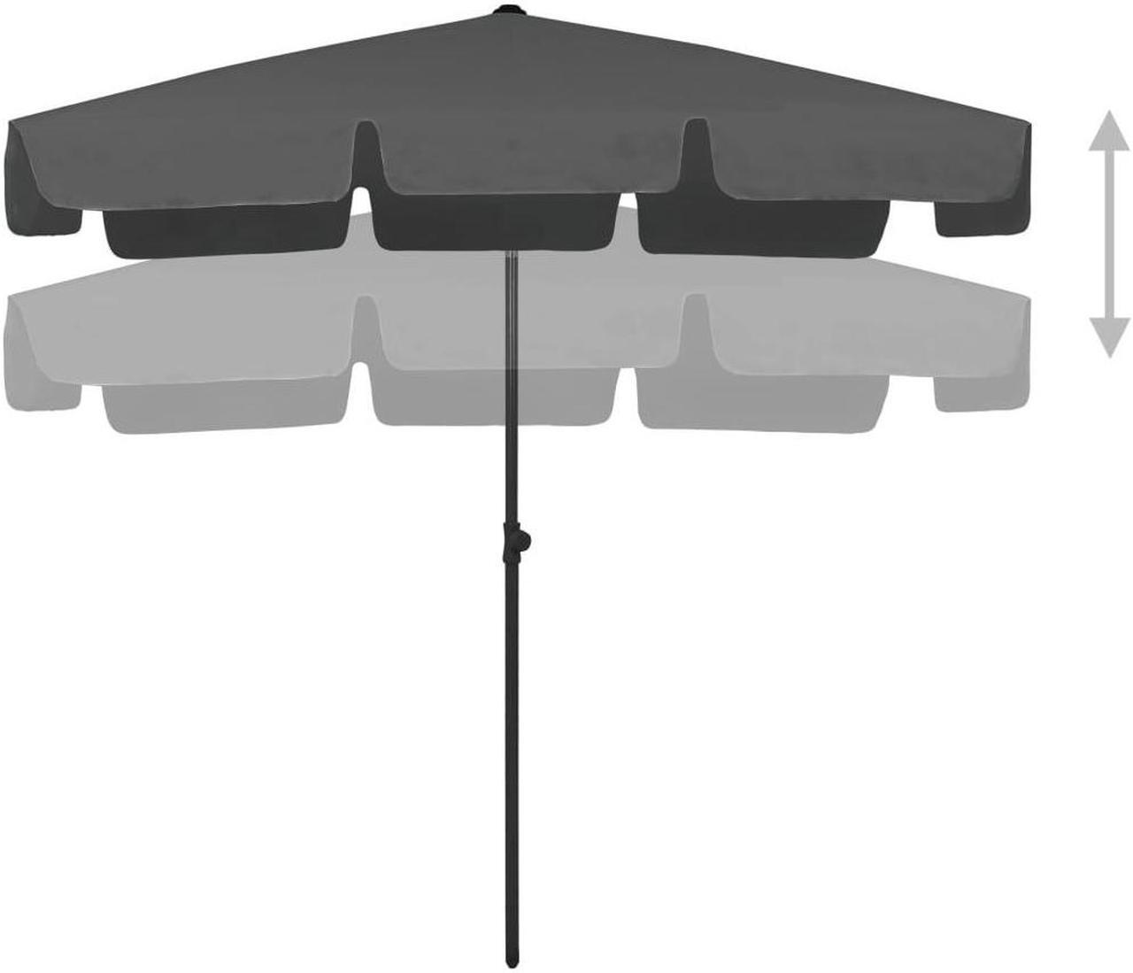 Alt view image 5 of 13 - vidaXL Garden Parasol with Metal Pole 390 cm Green