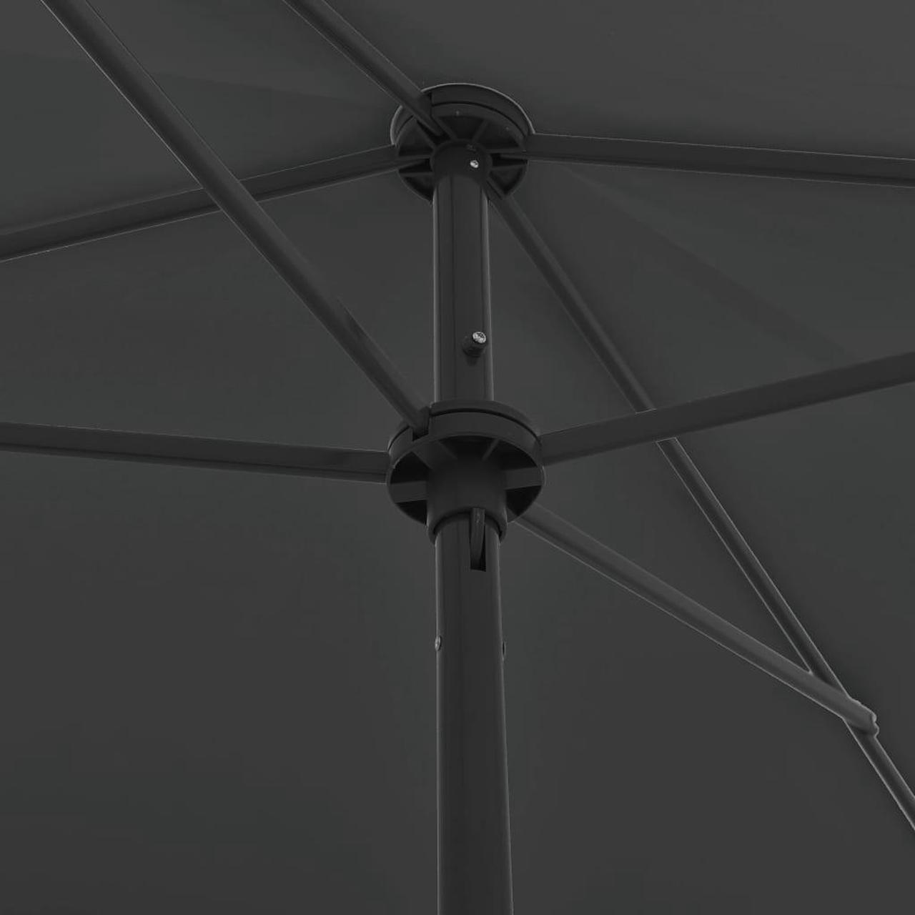 Alt view image 2 of 13 - vidaXL Garden Parasol with Metal Pole 390 cm Green