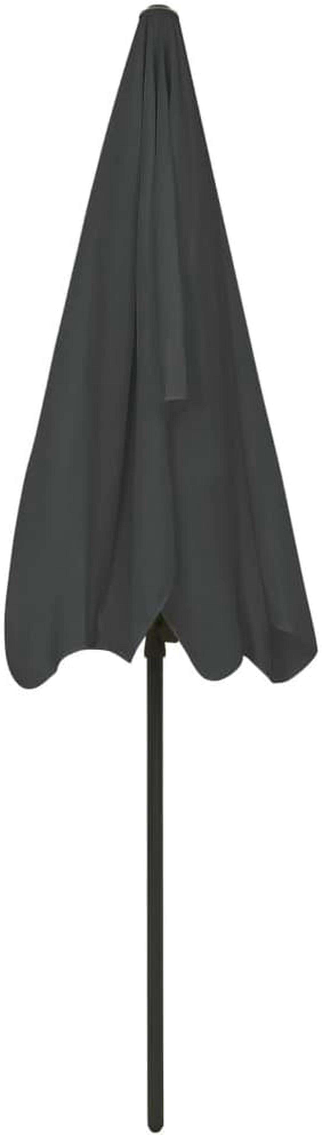 Alt view image 7 of 13 - vidaXL Garden Parasol with Metal Pole 390 cm Green