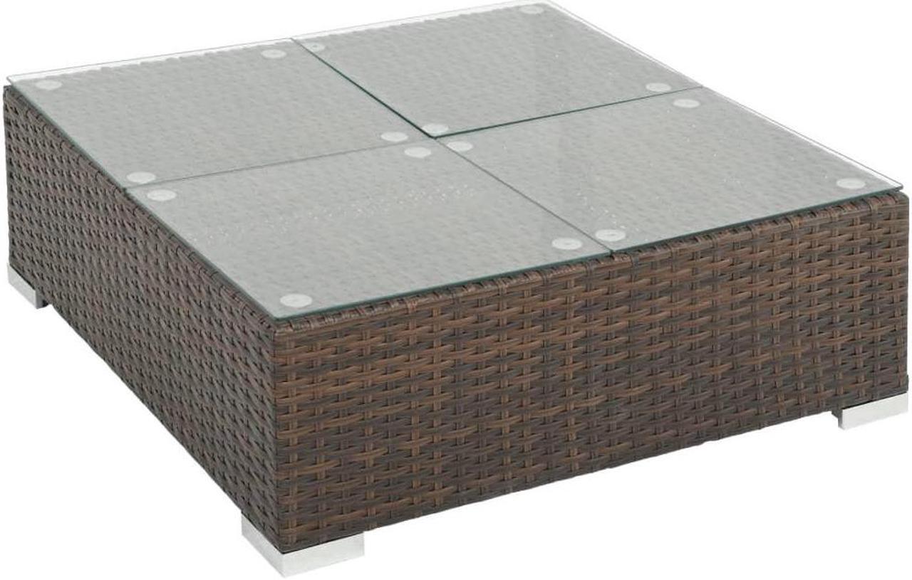 Alt view image 6 of 7 - vidaXL Patio Dining Set 6 Piece Table Chair with Cushions Poly Rattan Black